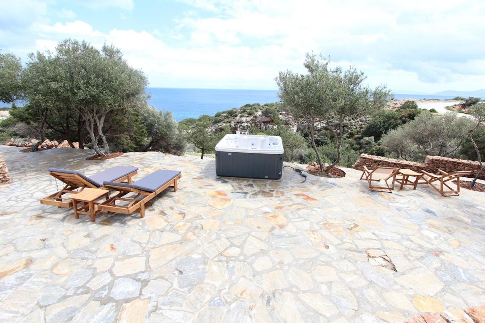 Villa Rouvis With Outdoor Hot Tub Ligaridia Bagian luar foto